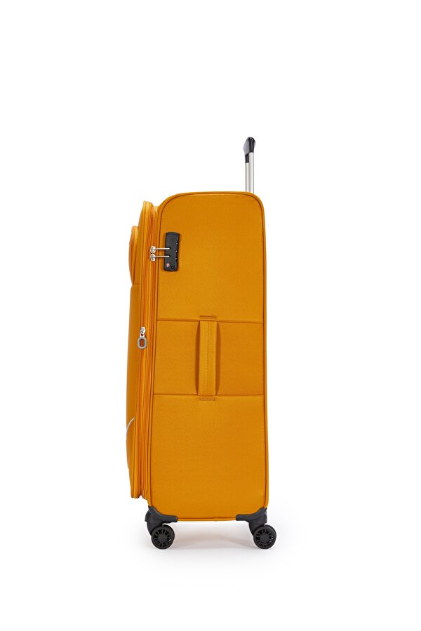 Ultra Light Kumaş Büyük Boy Valiz Hardal PC7050