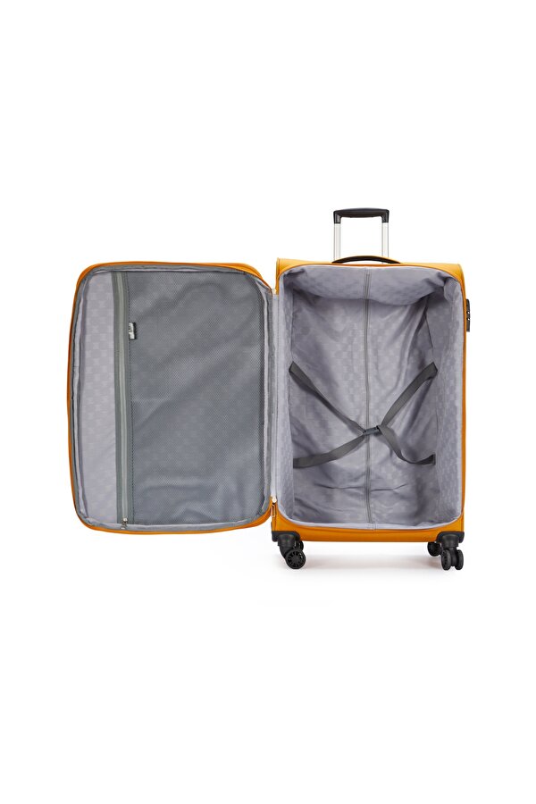 Ultra Light Kumaş Büyük Boy Valiz Hardal PC7050