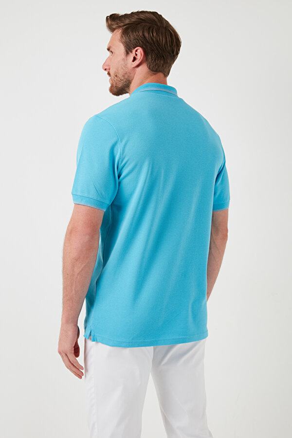 Erkek Polo Yaka T Shirt 5902118 AQUA-MAVİ