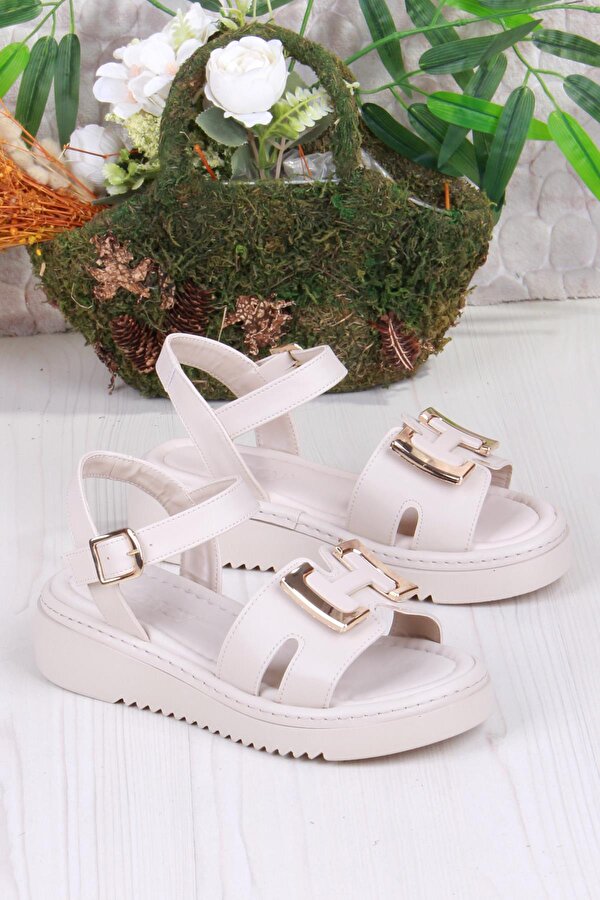 35611 Fancy Anatomik Rahat Toka Detaylı Kadın Sandalet