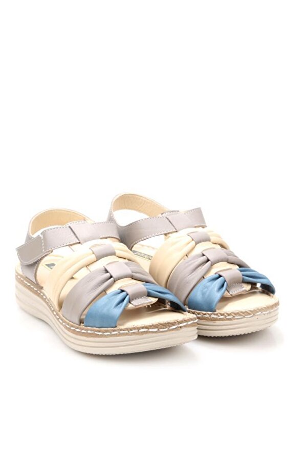 Pisagor Ps-327000 Kadın Ortopedik Deri Sandalet