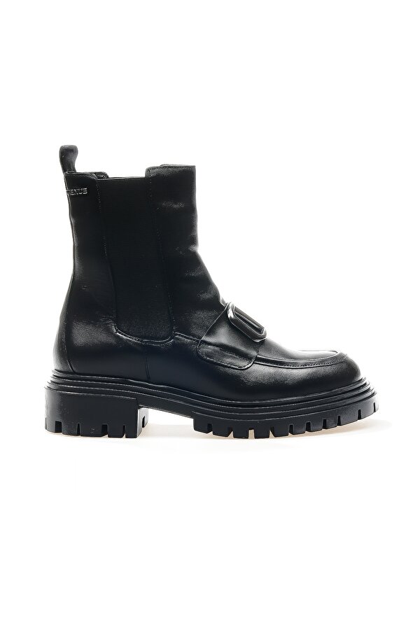 Kadın Hakiki Deri Toka Detaylı Loafer Günlük Bot (36-40) 24k 2253802k Z Siyah