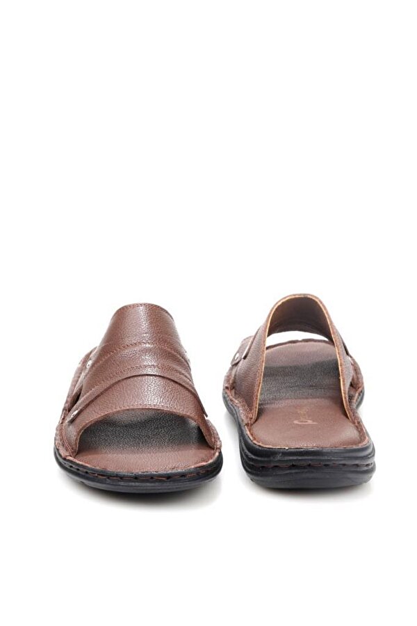 Pisagor PS-33530 Ortopedik Erkek Masaj Tabanlı Hakiki Deri Terlik