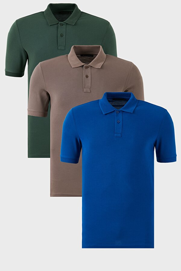 Erkek Polo Yaka T Shirt 5902739S3 Nefti-Vizon-Saks