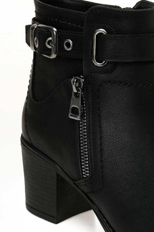 24K-1031 5PR Siyah Kadın Topuklu Bot