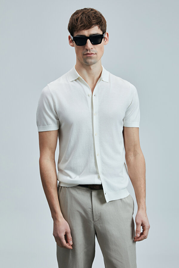 111090132 Hector Erkek Modal Karışımlı Kazak Gömlek Erkek Gömlek