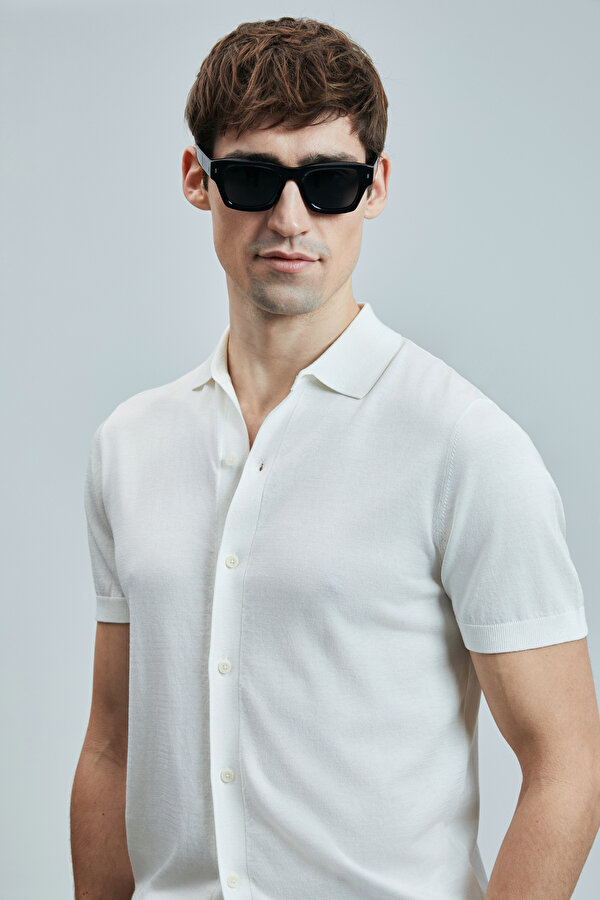 111090132 Hector Erkek Modal Karışımlı Kazak Gömlek Erkek Gömlek