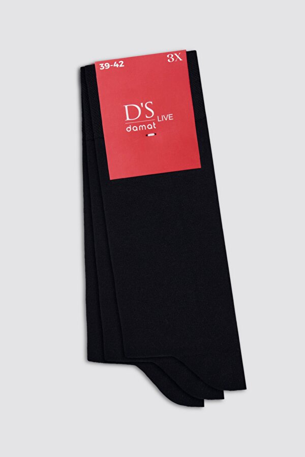 Ds Damat Siyah 3 Lü Çorap Set
