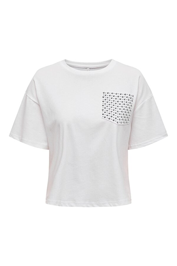 Onlterza S/S O-Neck Top Box Kadın T-shirt 15343834