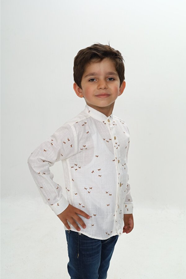 Toontoy Erkek Çocuk At Baskılı Gömlek