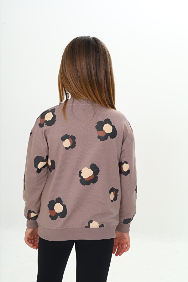 Toontoy Kız Çocuk Pano Baskılı Sweatshirt