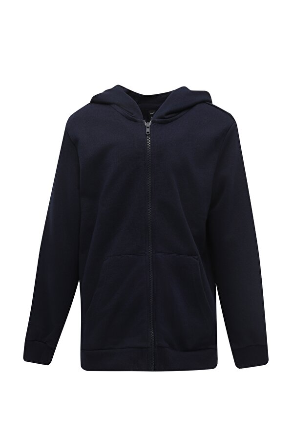 KU 18SHAY KDS01 5PR Lacivert Unisex Çocuk Fermuarlı Sweatshirt