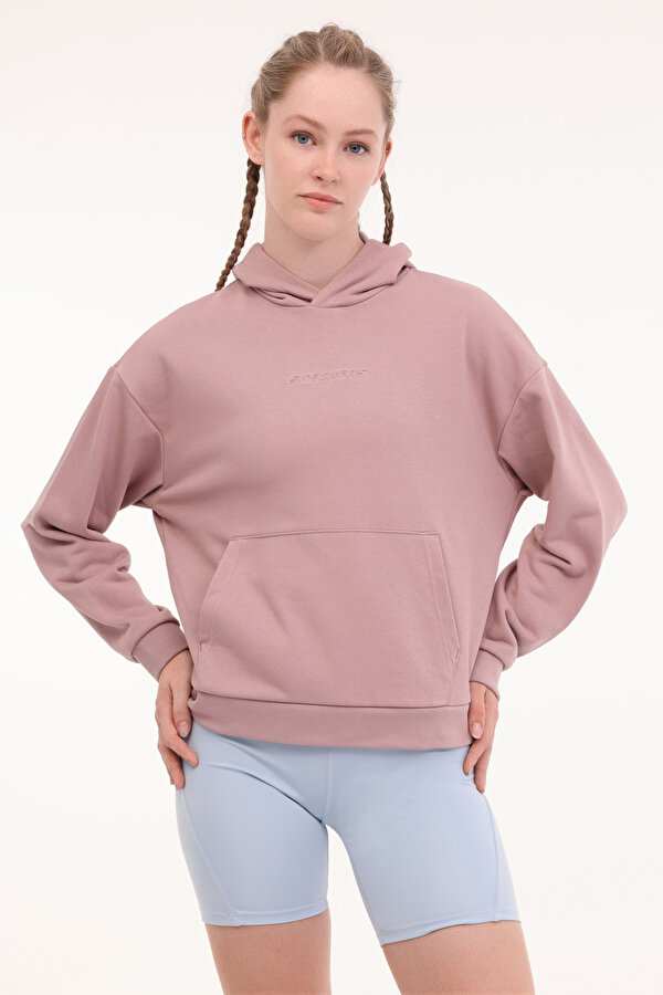 W Essential Hoodie Sweat Gül Kurusu Kadın Sweatshirt