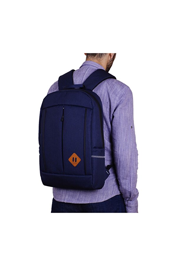 STRONG 15.6 İNCH Laptop/Notebook Bölmeli Okul Çantası , Günlük Sırt Çantası Mv01 LACİVERT