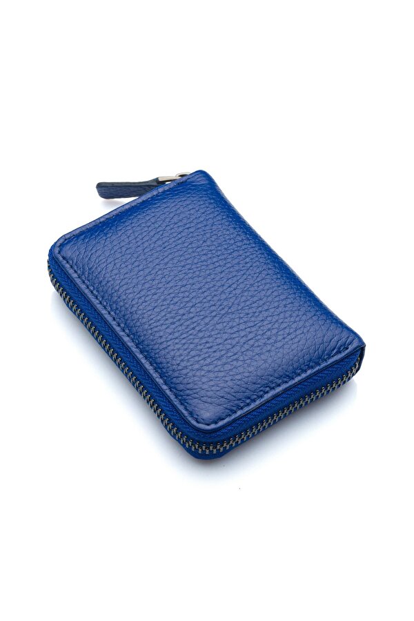 West Polo Bol Kartlıklı Kağıt Para Bölmeli Fermuarlı Hakiki Deri Unisex Kartlık Cüzdan TRY502