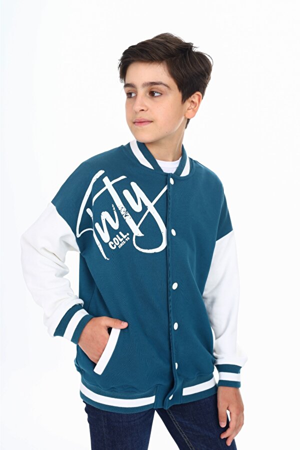 Toontoy Erkek Çocuk Baskılı Kolej Hırka