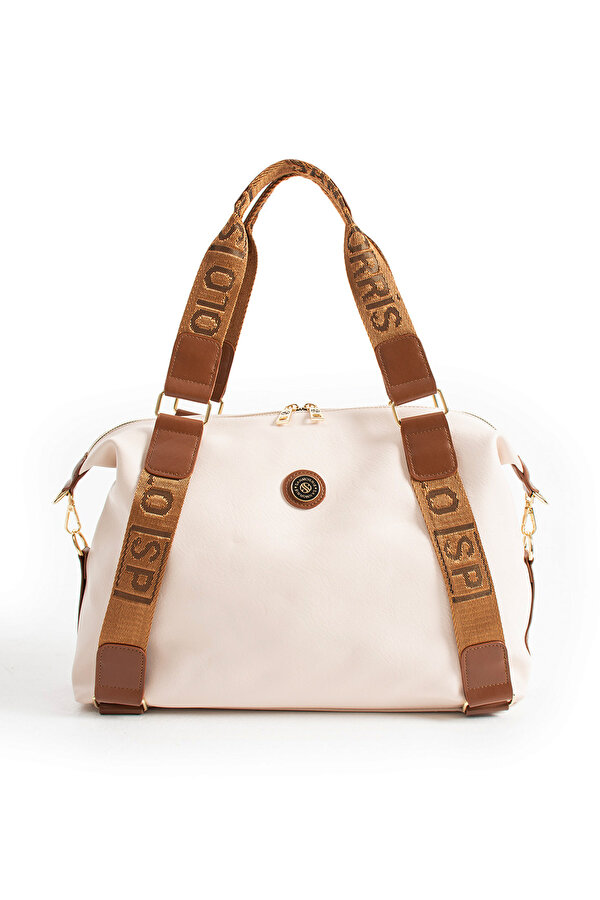 SN 1432  Kadın Omuz Çantası Kol Çantası El Çantası Çapraz Çanta KREM-TABA