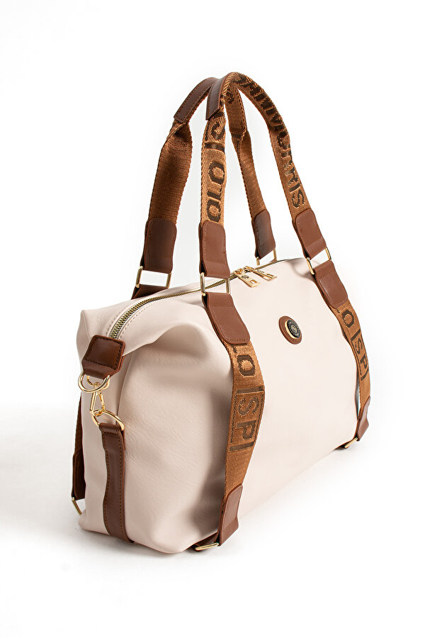 SN 1432  Kadın Omuz Çantası Kol Çantası El Çantası Çapraz Çanta KREM-TABA