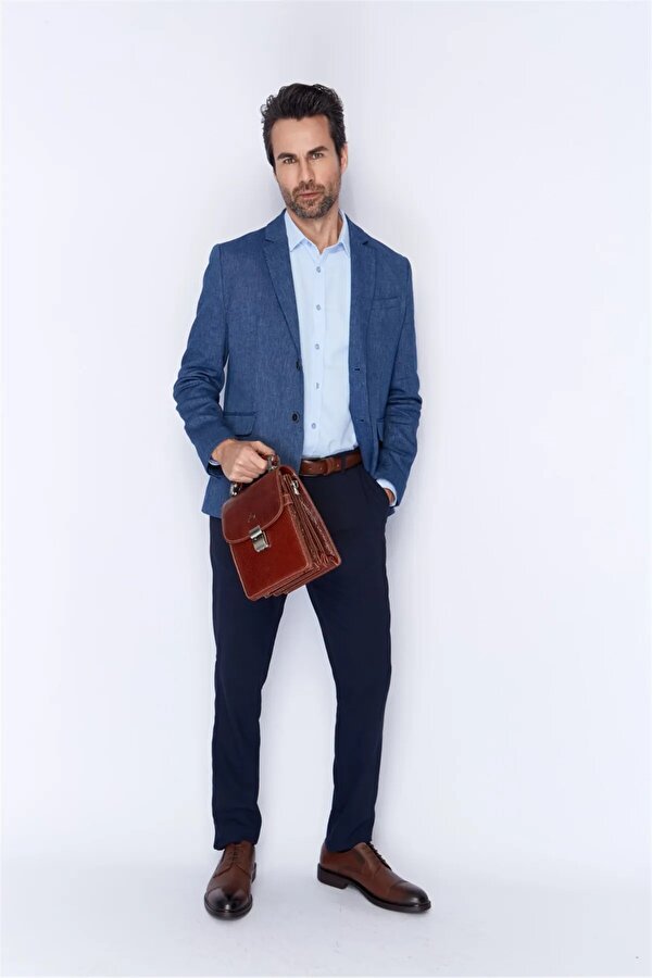 DERİ 301  HAKİKİ DERİ ERKEK EL VE OMUZ ASKILI ÇANTA TABA