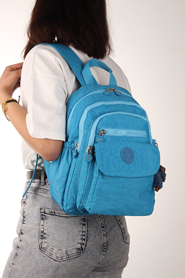 My polo 8675 Klinkır Kadın sırt çantası orta boy günlük suya dayanıklı MAVİ