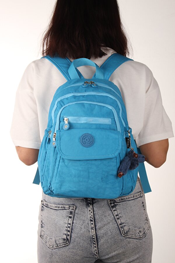 My polo 8675 Klinkır Kadın sırt çantası orta boy günlük suya dayanıklı MAVİ