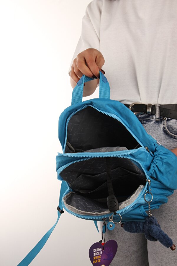 My polo 8675 Klinkır Kadın sırt çantası orta boy günlük suya dayanıklı MAVİ