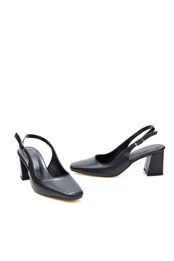 Pisagor Ps-32590 Kadın Arkası Açık Topuklu Ayakkabı