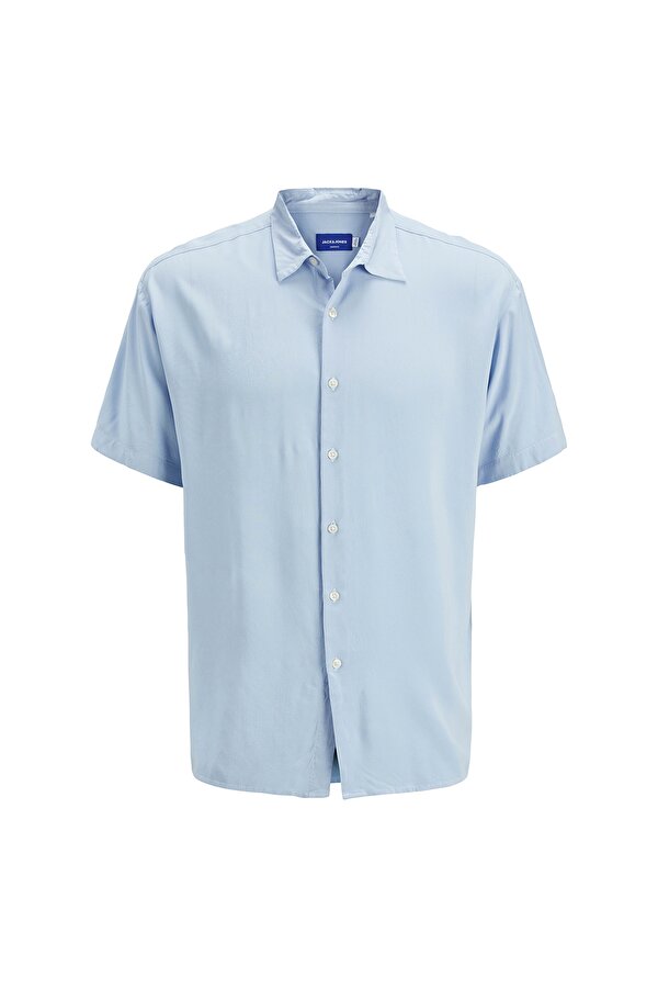 Jack&Jones Joshua Viscose Erkek Mavi Klasik Yaka Gömlek