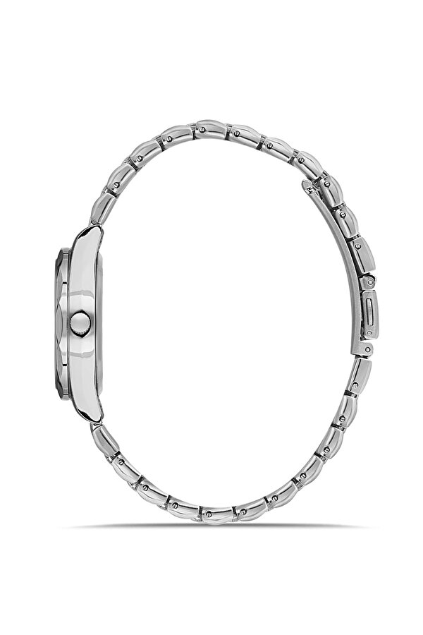 Klasik Spor Kadın Kol Saati Zirkon Taşlı Nazar Bileklik Kombin Gümüş Kahve Renk PL-1552B5