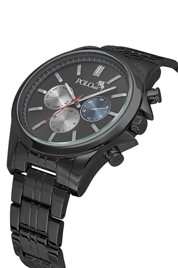 Premium Set Kombin Erkek Kol Saati Parfüm Gözlük Set Siyah Renk PL-7018E1