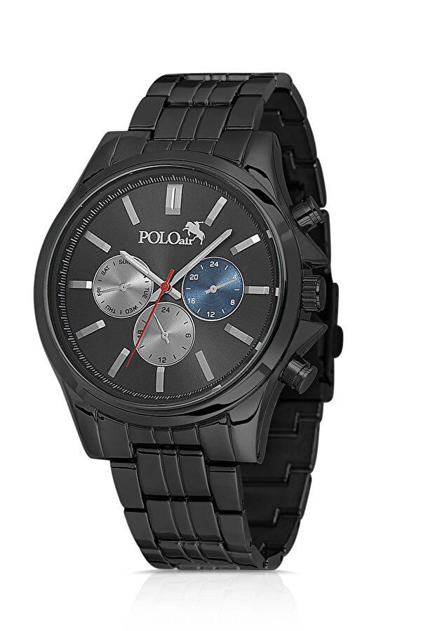 Premium Set Kombin Erkek Kol Saati Parfüm Gözlük Set Siyah Renk PL-7018E1