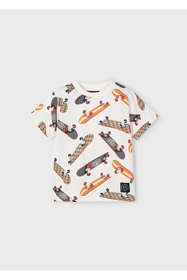 Kaykay Baskılı Erkek Çocuk T-shirt 3038