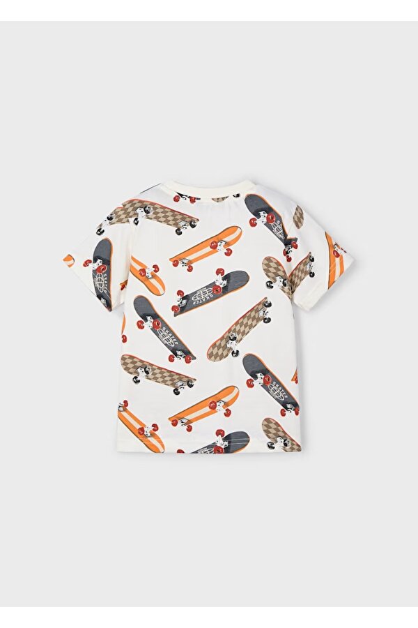 Kaykay Baskılı Erkek Çocuk T-shirt 3038