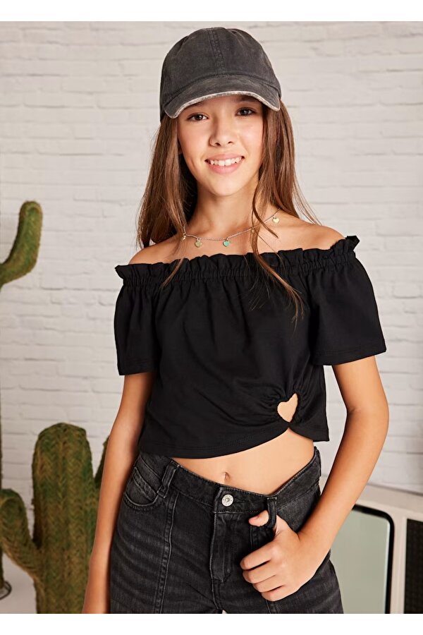 Kız Çocuk Crop T-shirt 6028