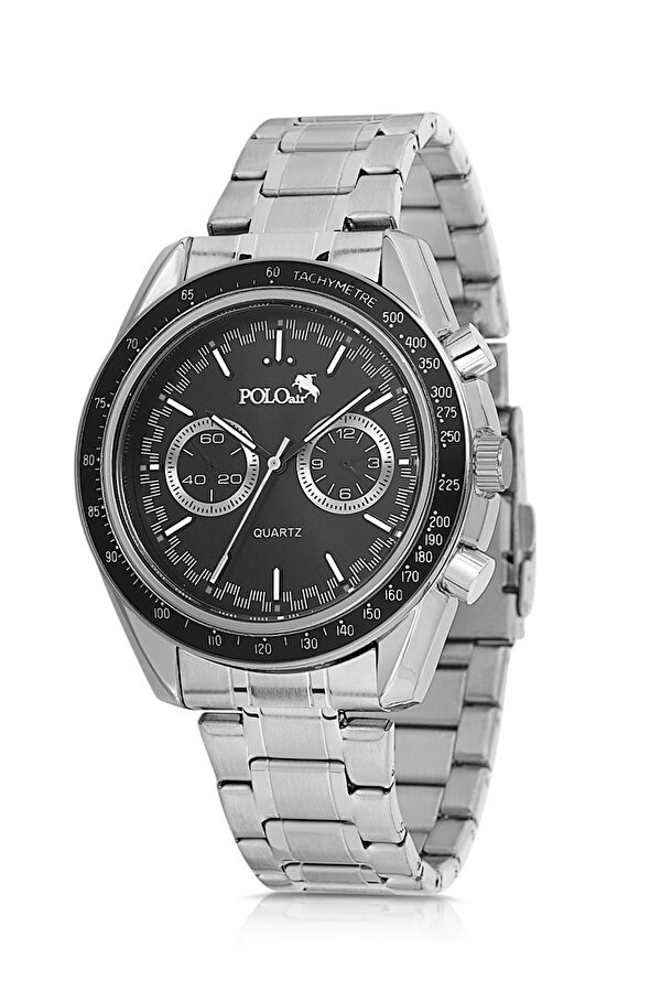 Spor Kasa Erkek Kol Saati Cüzdan Kemer Kartlık Çakmak Kombin Set Gri Gümüş Renk PL-0991E2