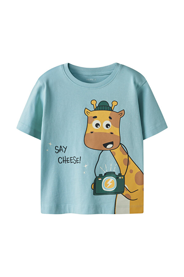NMMHELGE SS NREG TOP PB Mavi Erkek Çocuk Kısa Kol T-Shirt