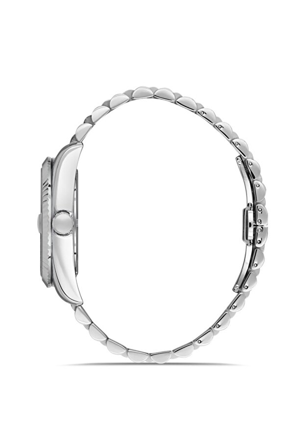 RMS.1.AG1641.02 Romen Rakamlı Kristal Camlı Çelik Kordon Çelik Kasa 5 ATM Suya Dayanıklı Metalik Renk Erkek Kol Saati