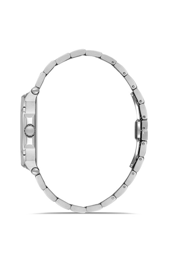 RMS.1.AG1614.07 Kristal Cam Çelik Kordon Çelik Kasa 5 ATM Suya Dayanıklı Metalik Renk Erkek Kol Saati