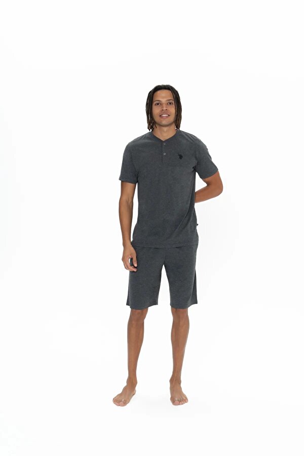 Erkek 3 lü Düğmeli Pijama Takımı