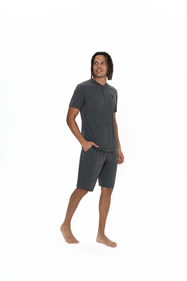 Erkek 3 lü Düğmeli Pijama Takımı