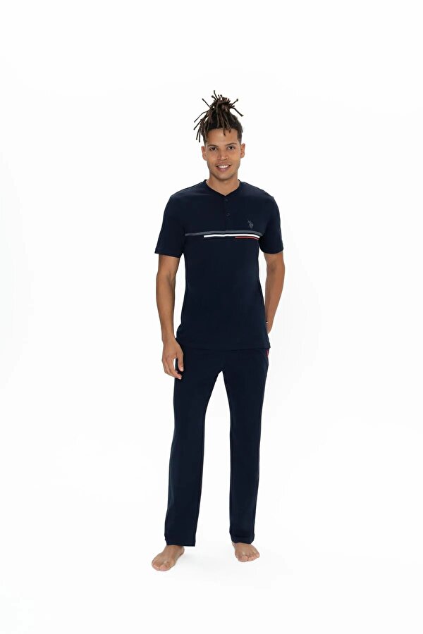 Erkek Alt Üst Düğmeli Pijama Takımı