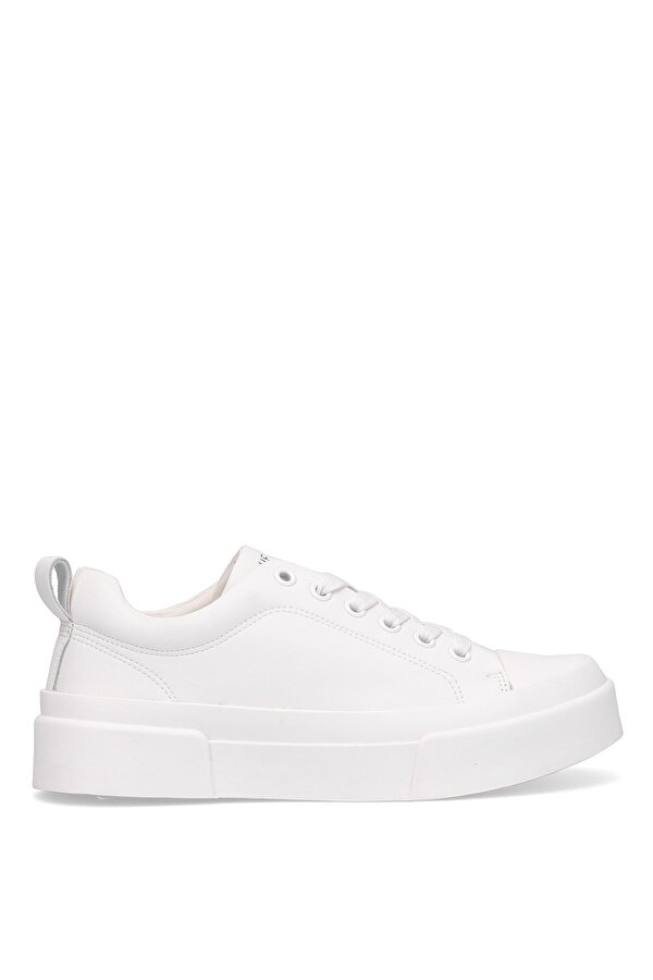 121230038 Mia Kadın Hakiki Deri Klasik Sneaker Beyaz