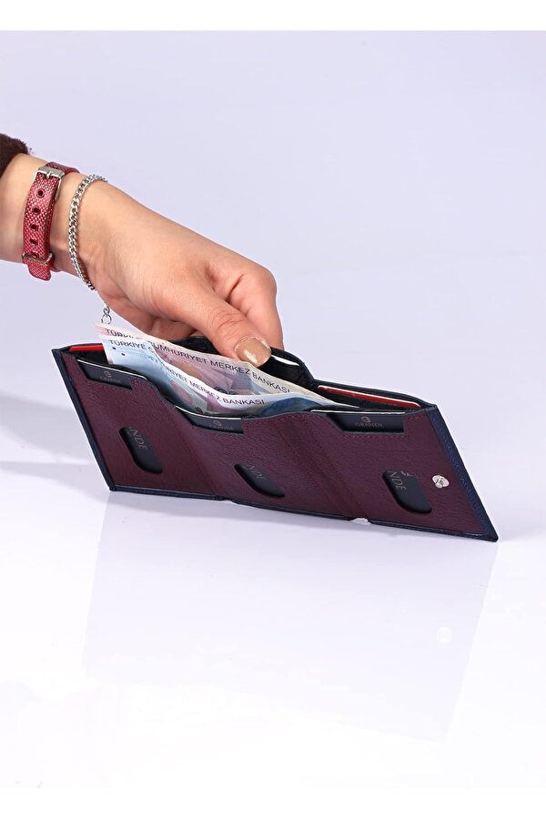 Lacivert Hakiki Deri Erkek Kartlık 724