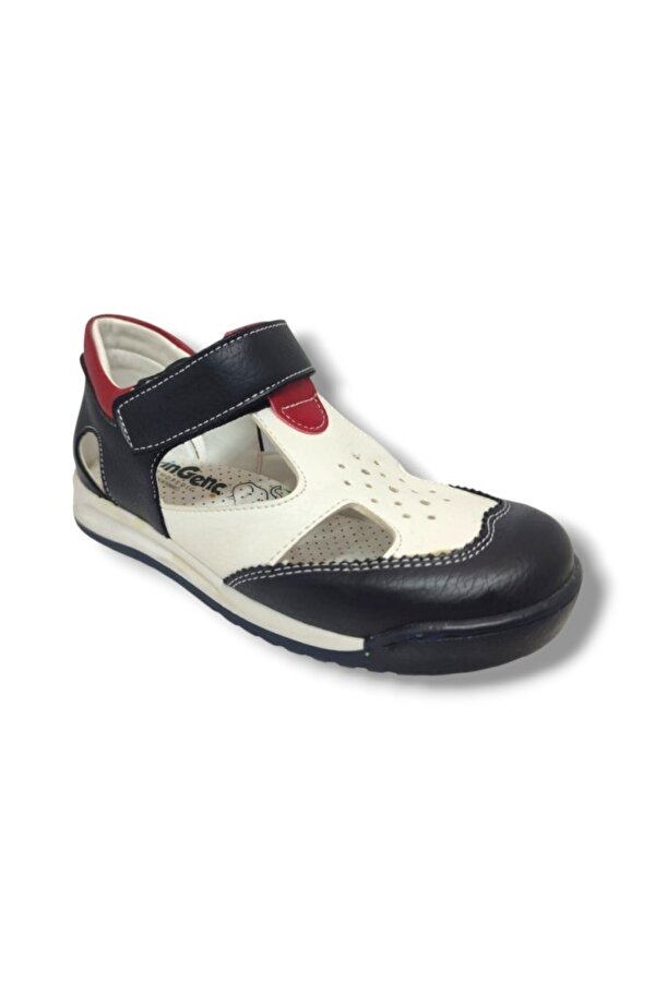 Şirinbebe 1614-20 Delikli Erkek Çocuk Sandalet Siyah Kırmızı 26-30