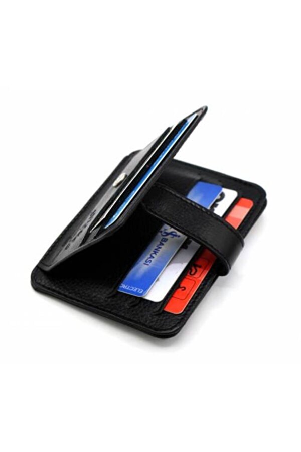 West Polo Hakiki Deri Siyah Unisex Kartlık Try115