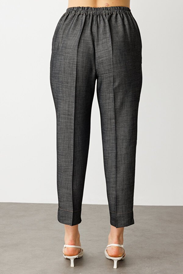 Kadın Büyük Beden Dar Paça Pantolon 7570 Siyah