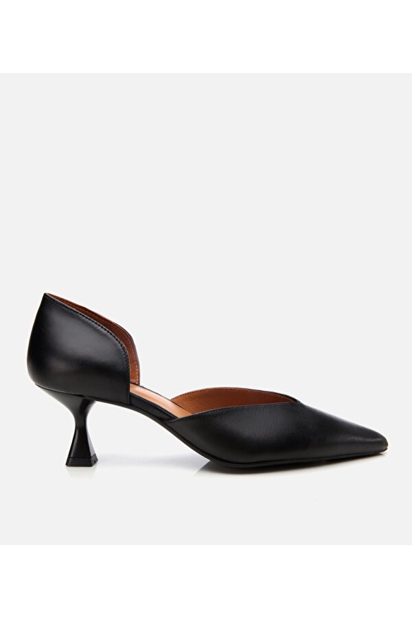Kadın Deri Siyah İnce Topuklu Stiletto