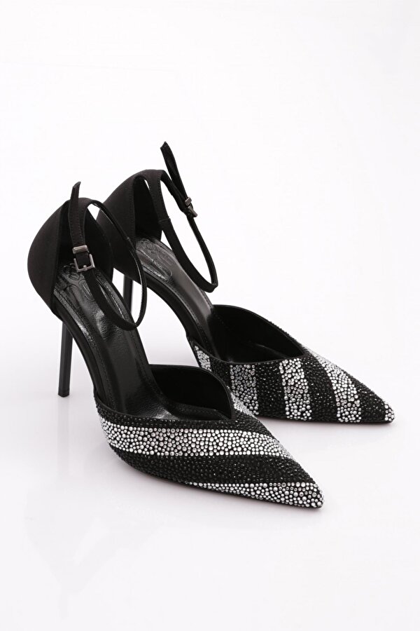 4549 Kadin Bilekten Bağlama Topuklu Ayakkabi