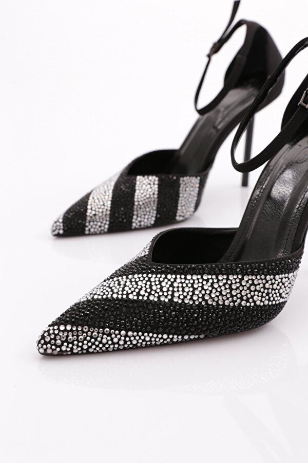 4549 Kadin Bilekten Bağlama Topuklu Ayakkabi