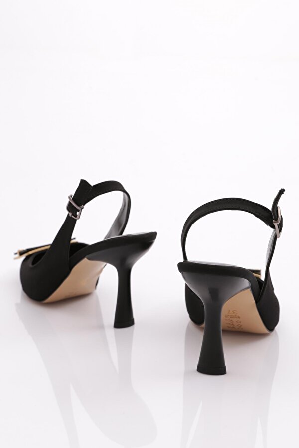 4149 Kadin Kare Tokali Topuklu Ayakkabi